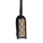 Gucci Shoulder Bag GG Emblem Wallet Beige Brown Supremecanvas Leather — view 3