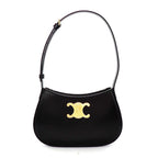 Celine Shoulder Bag Black Calfskin Gold