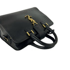 Saint Laurent Paris Baby Cabas YSL Logo Leather 2-Way Shoulder Bag Black — view 4