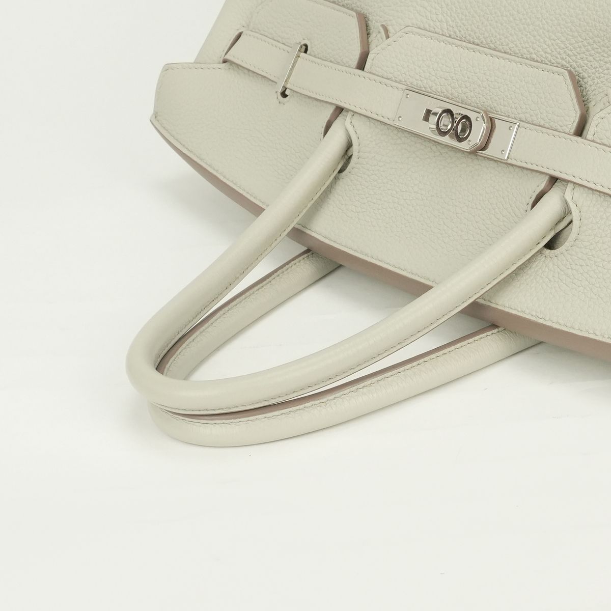 Hermes Birkin 40 Tote Taurillon Clemence Pearl Gray Silver — view 4