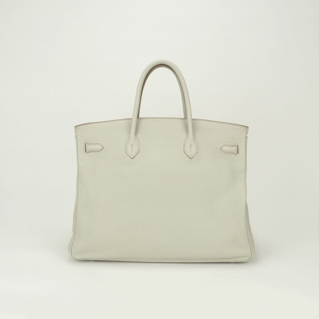 Hermes Birkin 40 Tote Taurillon Clemence Pearl Gray Silver — view 3