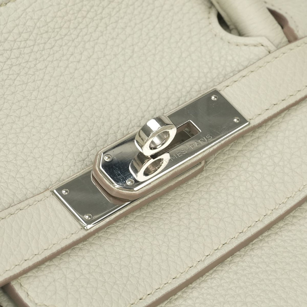 Hermes Birkin 40 Tote Taurillon Clemence Pearl Gray Silver — view 7
