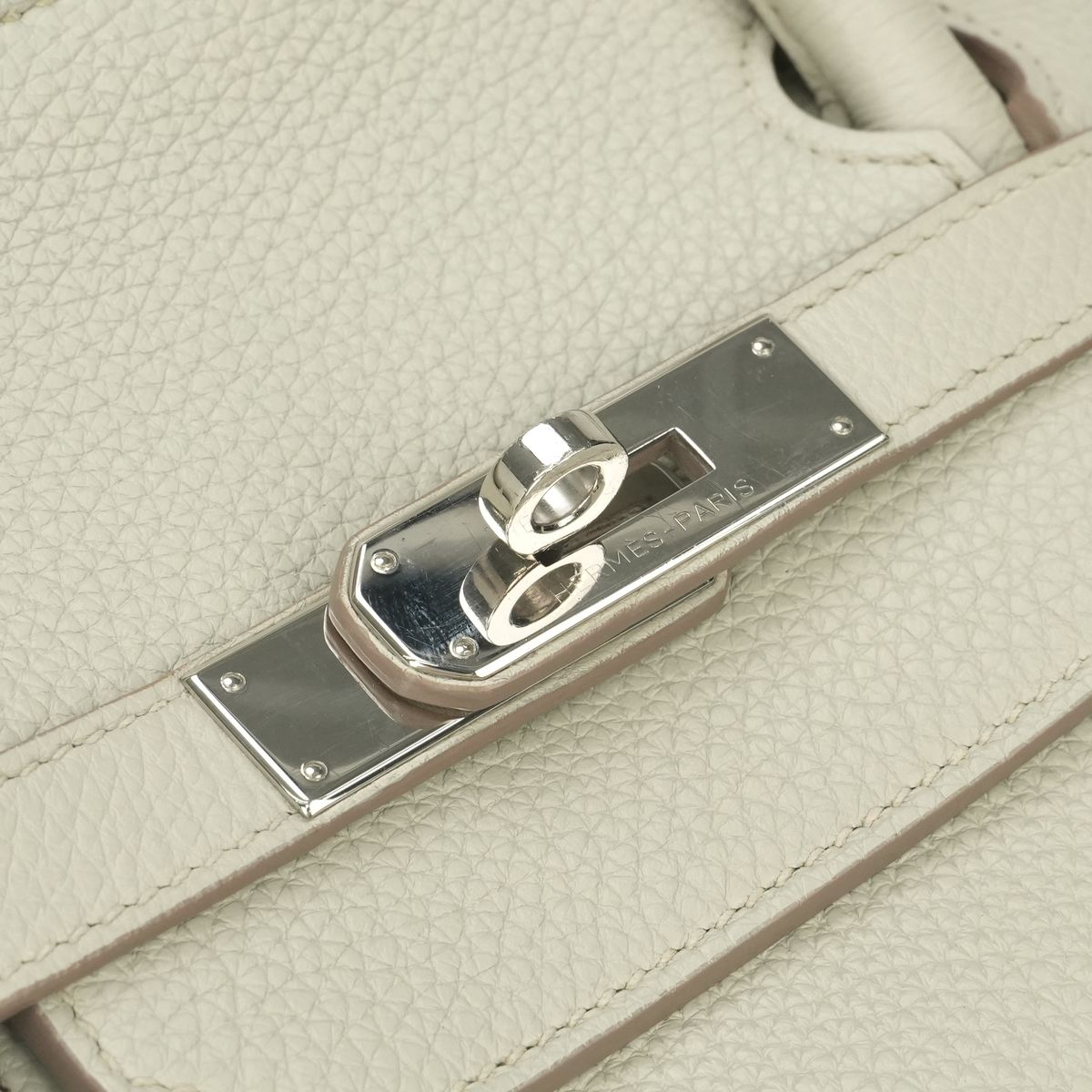 Hermes Birkin 40 Tote Taurillon Clemence Pearl Gray Silver — view 7