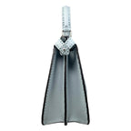 Fendi Tote Shoulder Bag Peekaboo Arbb Leather Selleria Blue Silver ISeeU — view 3
