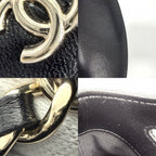 Chanel Shoulder Bag Quilted CC Logo Mini 2-Way Mount Crossbody Leather Black — view 6