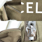 Celine Belt Bag Logo Bag Canvas Khaki Silver — view 6