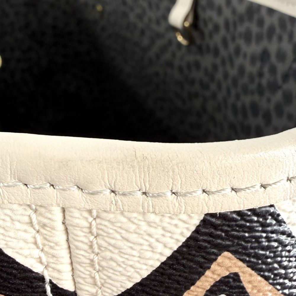 Louis Vuitton Tote Neverfull MM Handbag Wild at Heart Shoulder Leopard Ivory — view 8