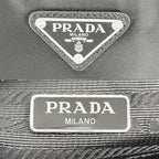 Prada Shoulder Bag Mini Triangle Logo Strap Crossbody 1 Nylon Black Silver — view 5