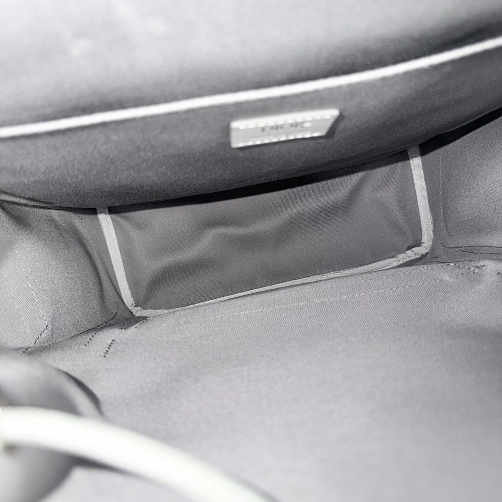 Dior Backpack CD Diamond Hit the Road Leather Gray Silver — view 4
