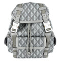 Dior Backpack CD Diamond Hit the Road Leather Gray Silver