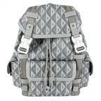 Dior Backpack CD Diamond Hit the Road Leather Gray Silver