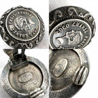 Chanel Earrings Round Medal Coin Mademoiselle Silver — view 4