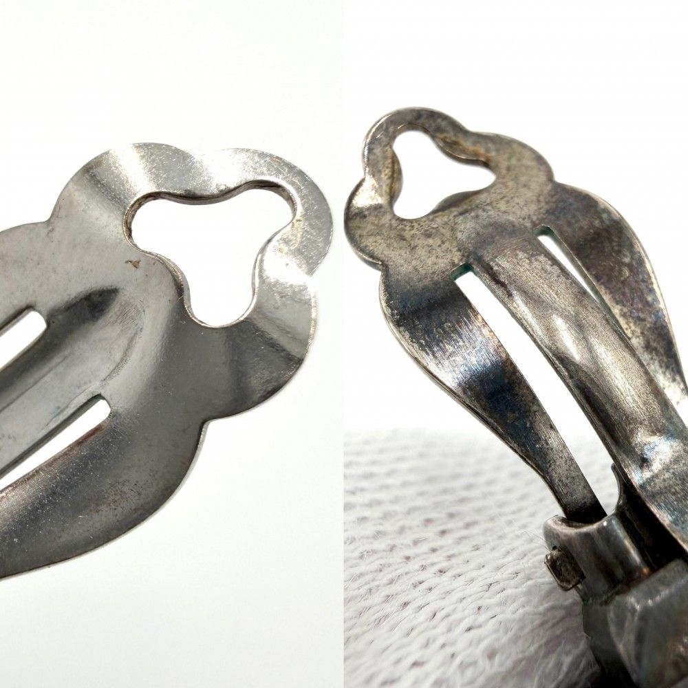 Chanel Earrings Round Medal Coin Mademoiselle Silver — view 5
