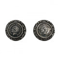 Chanel Earrings Round Medal Coin Mademoiselle Silver