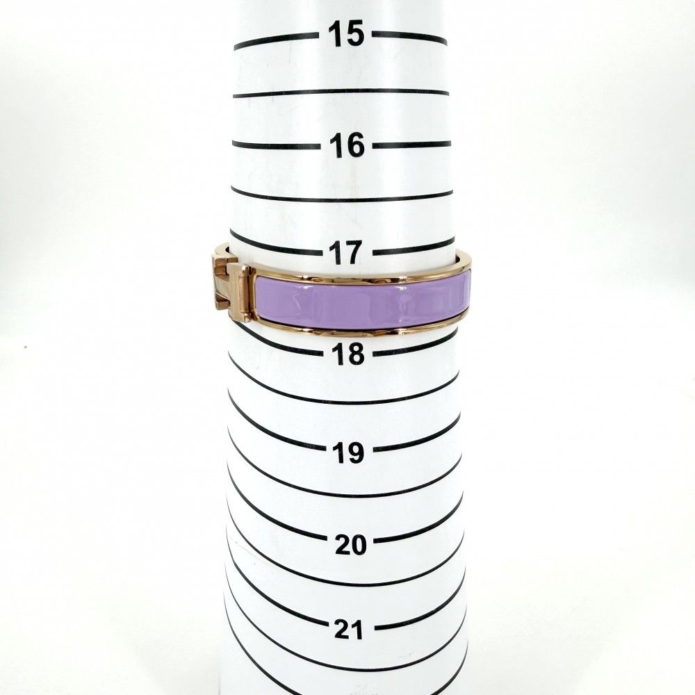Hermes Bangle Click PM Bracelet Purple Pink Gold — view 5