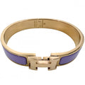 Hermes Bangle Click PM Bracelet Purple Pink Gold
