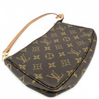 Louis Vuitton Handbag Pochette Soir Pouch Monogram Canvas Brown Gold — view 3