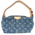Louis Vuitton Pochette Hills Mini Bag Monogram Denim Blue Gold