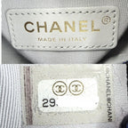 Chanel Shoulder Bag CC Logo Quilted Drawstring 2-Way Leather Navy Gold — view 4