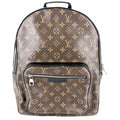 Louis Vuitton Backpack Josh NV Monogram Macassar Brown Black Silver