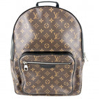 Louis Vuitton Backpack Josh NV Monogram Macassar Brown Black Silver