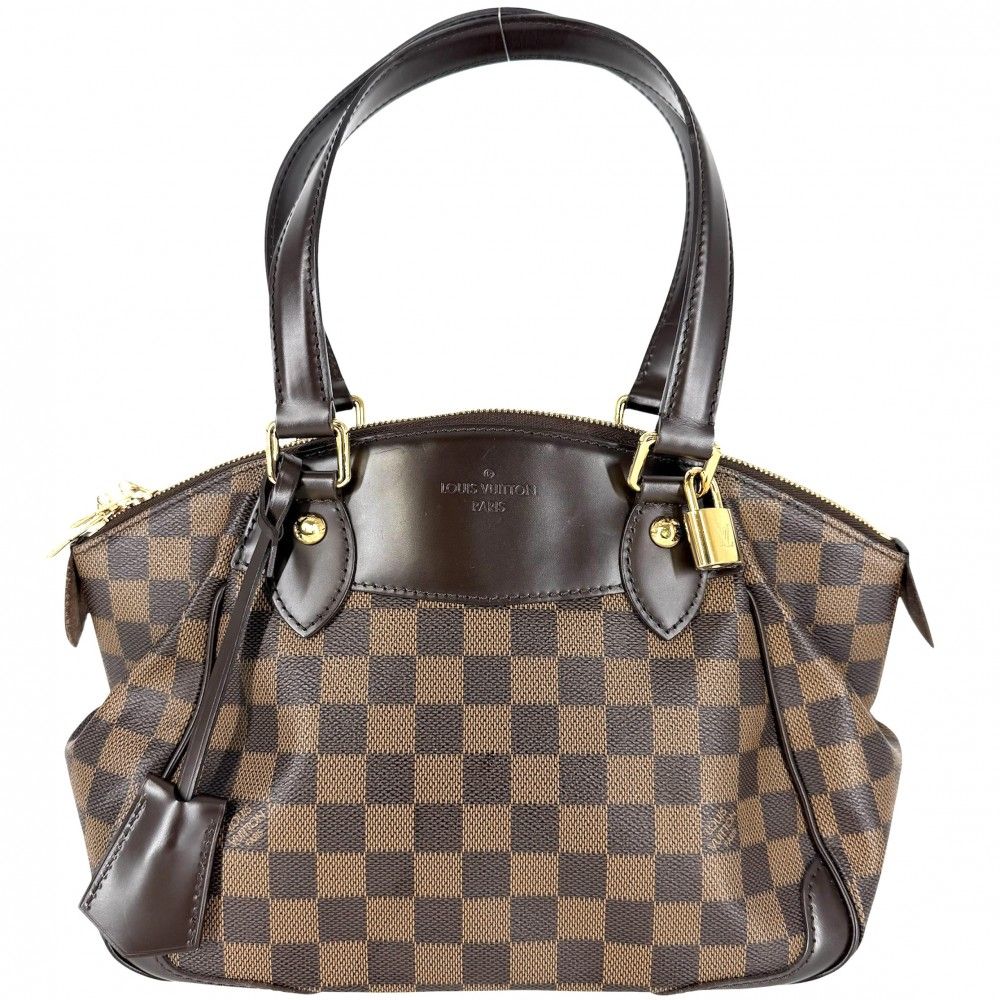 Louis Vuitton Handbag Verona PM Damier Canvas Brown Gold