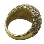 Chanel CC Logo Ring Vintage Rhinestone Gold — view 8
