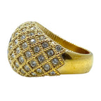 Chanel CC Logo Ring Vintage Rhinestone Gold — view 2
