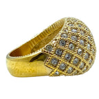 Chanel CC Logo Ring Vintage Rhinestone Gold — view 4
