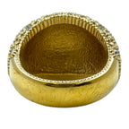 Chanel CC Logo Ring Vintage Rhinestone Gold — view 3