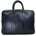 Gucci Diamante Business Briefcase Leather Black Lightweight Capacity Crossbody — view 2