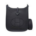 Hermes Shoulder Bag Evelyne TPM Taurillon Clemence Navy Silver