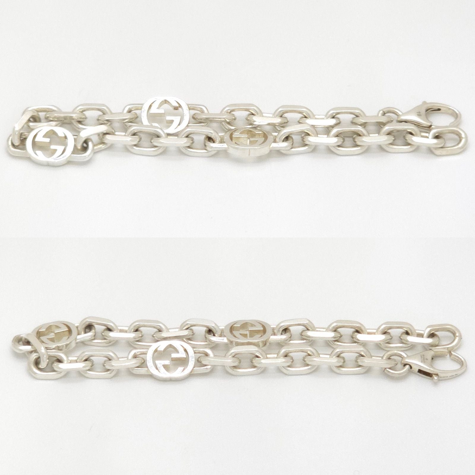 Gucci Interlocking Chain Bracelet 19.3 Shiny Finish Sterling Silver Box — view 4