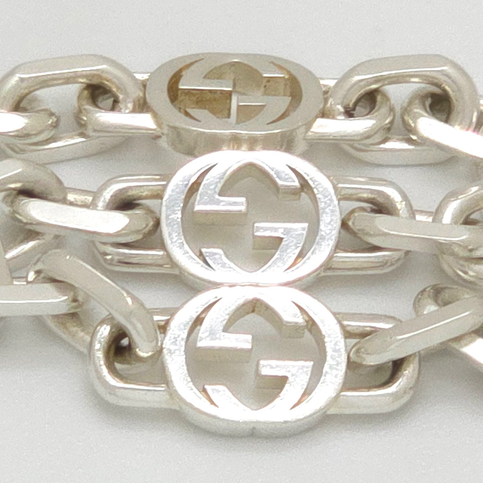 Gucci Interlocking Chain Bracelet 19.3 Shiny Finish Sterling Silver Box — view 7