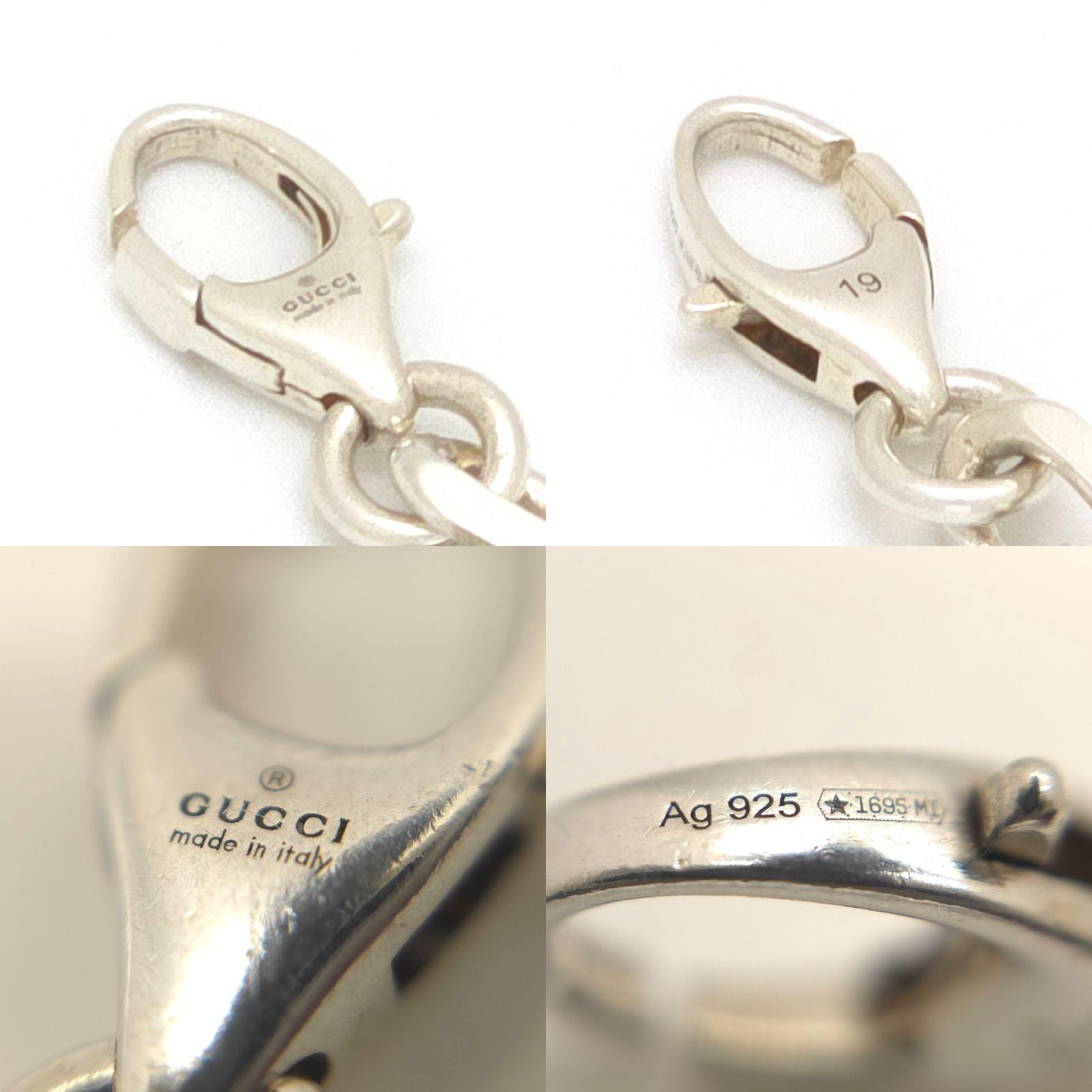 Gucci Interlocking Chain Bracelet 19.3 Shiny Finish Sterling Silver Box — view 8