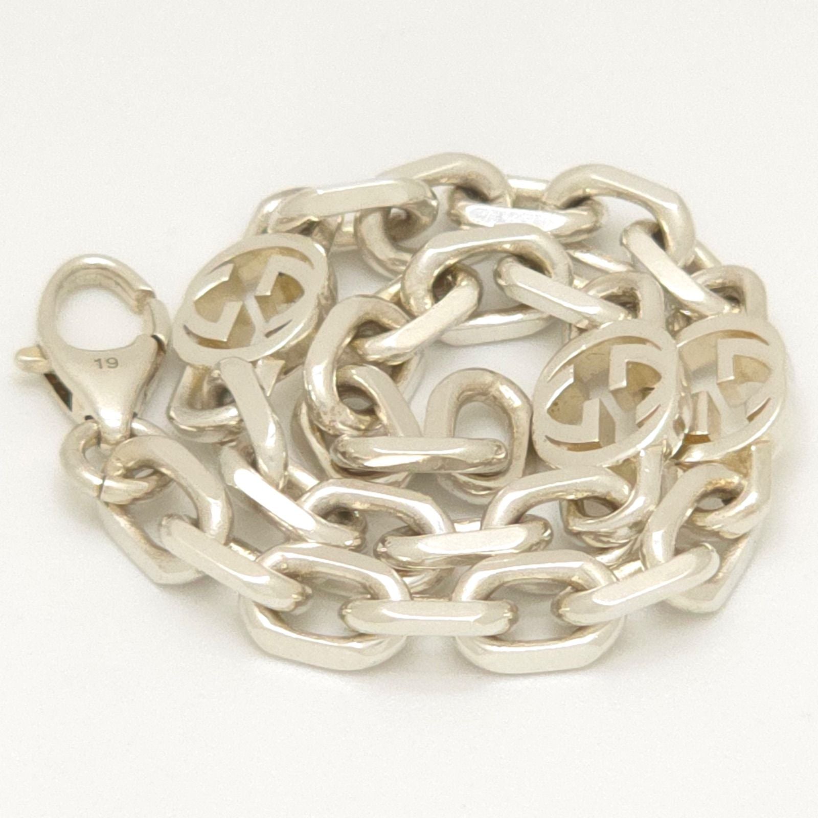 Gucci Interlocking Chain Bracelet 19.3 Shiny Finish Sterling Silver Box — view 6