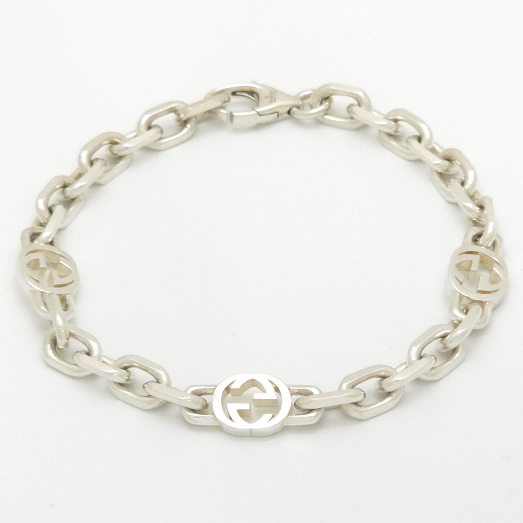 Gucci Interlocking Chain Bracelet 19.3 Shiny Finish Sterling Silver Box