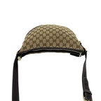 Gucci Bagged GG Logo Canvas Leather Shoulder Bag Pochette Cloth Brown — view 4