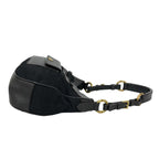 Prada Nylon Leather Shoulder Bag Tote Black Brown — view 6
