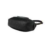 Prada Nylon Leather Shoulder Bag Tote Black Brown — view 8