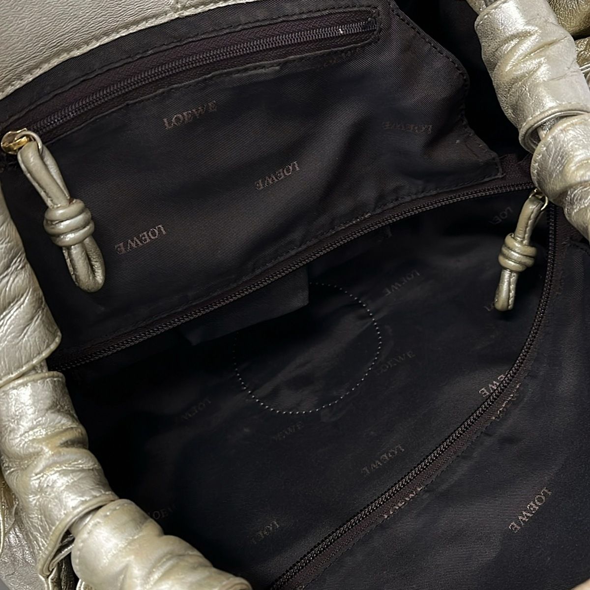 Loewe Handbag Nappa Aire Gold Leather — view 7