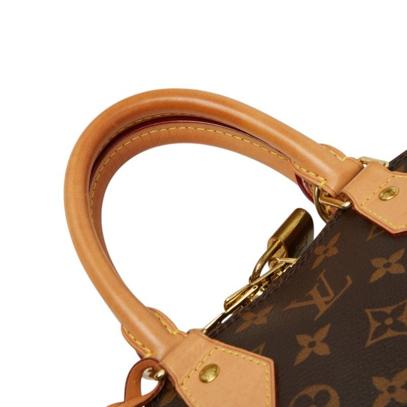 Louis Vuitton Monogram Alma BB 2-Way Shoulder Bag Brown Leather — view 8