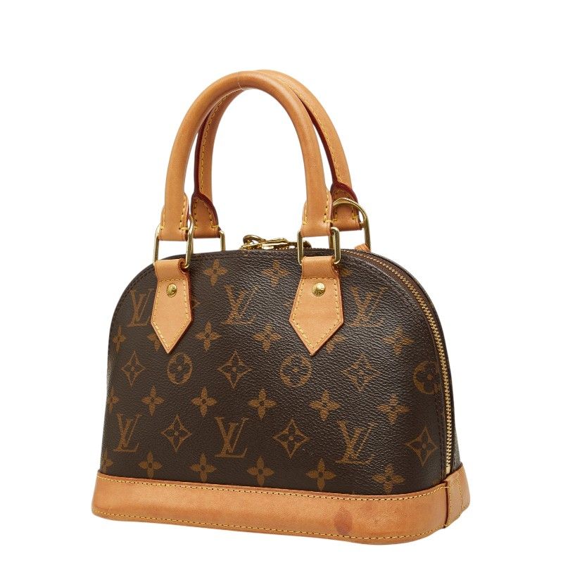 Louis Vuitton Monogram Alma BB 2-Way Shoulder Bag Brown Leather — view 2