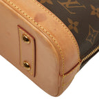 Louis Vuitton Monogram Alma BB 2-Way Shoulder Bag Brown Leather — view 7