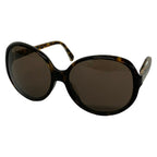 Chanel Sunglasses Dark Brown Light Gold Bezel Eyewear
