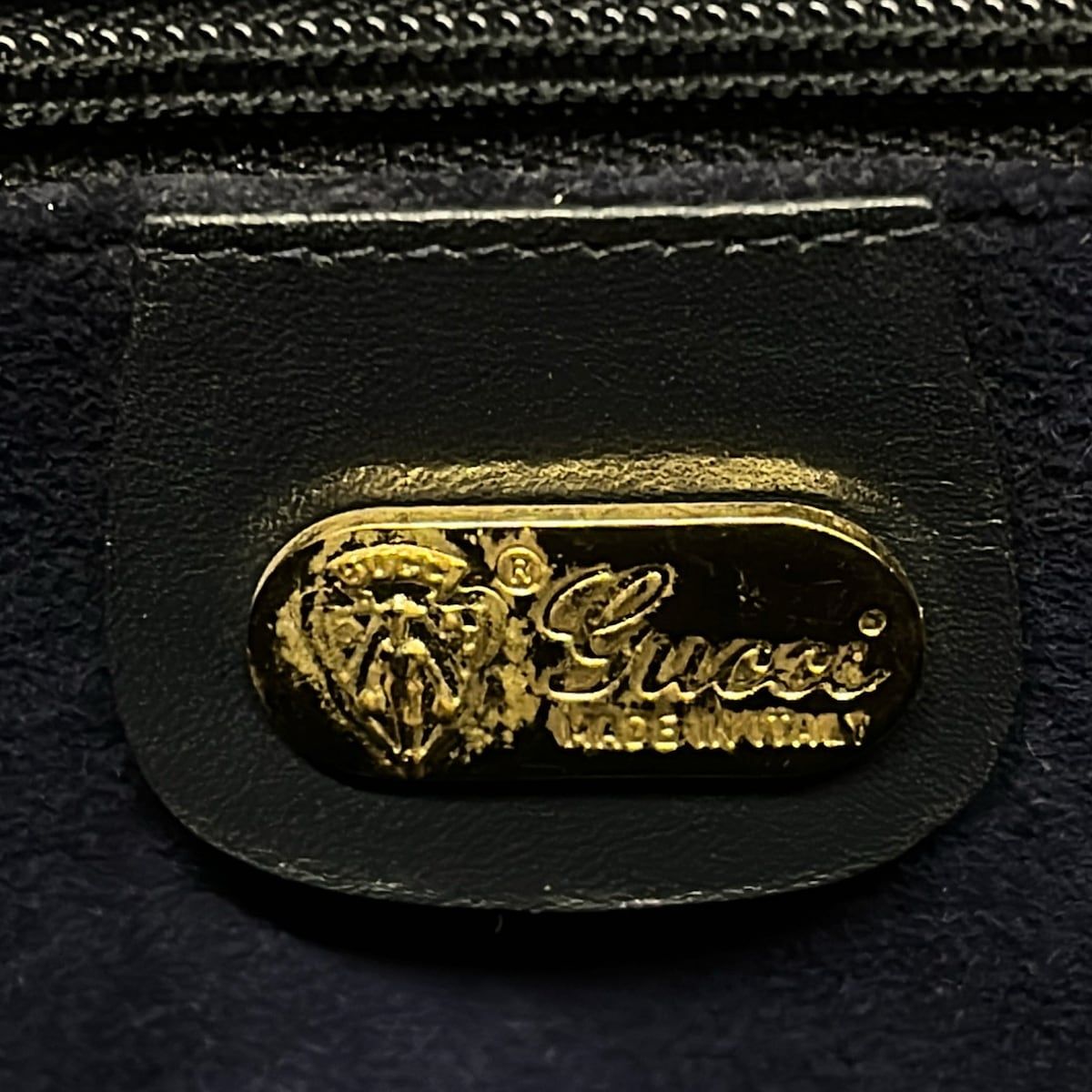 Gucci Shoulder Bag Vintage Black Leather — view 8