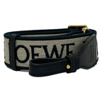 Loewe Shoulder Strap Anagram Loop Black Beige Logo Leather