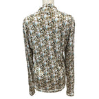 Dior Top Logo Turtleneck Top Rayon Beige Multicolor — view 3