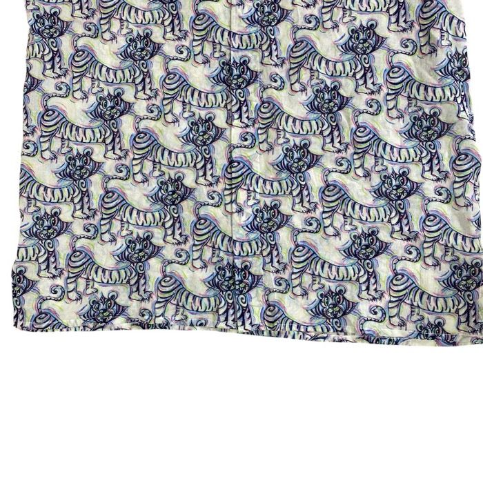 Dior Kenny Scharf Collaboration Short Sleeve Shirt Tiger Pattern Cotton — view 7
