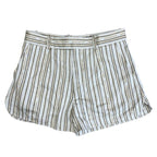 Dior Logo Striped Shorts Cotton Polyester Beige Multicolor